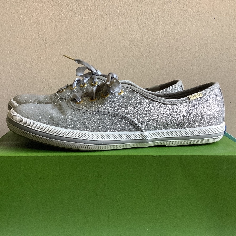 Keds X Kate Spade New York Champion Glitter Silver Sneaker 3m Girl